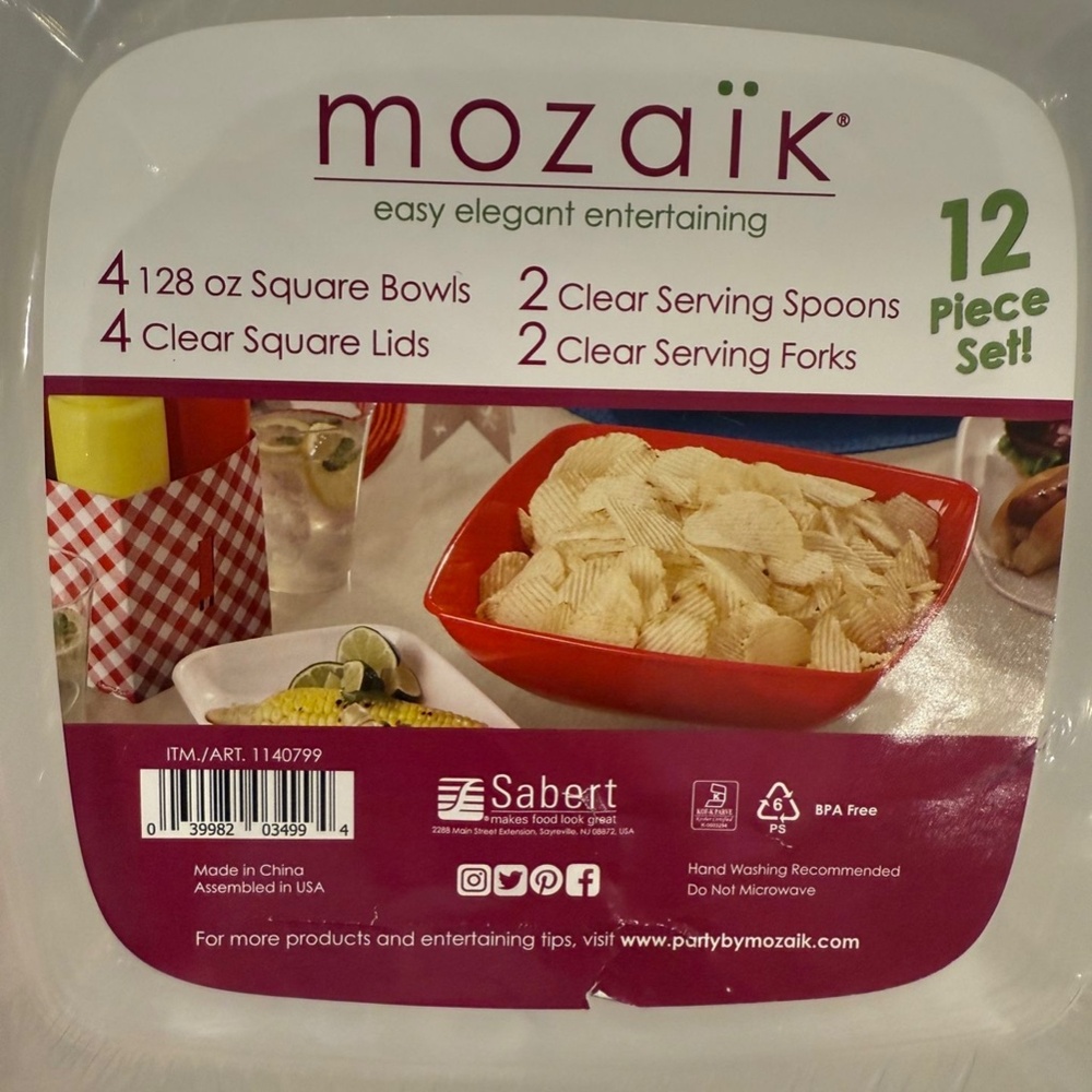 Mozaik Elegant Entertaining 12 Piece Set - Picture 3 of 3
